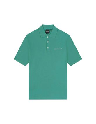Lyle & Scott Mens Lyle & Scott Plain Embroidered Logo Wilton Green Polo Shirt - Size: 38