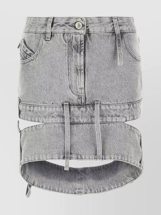 The Attico denim mini skirt