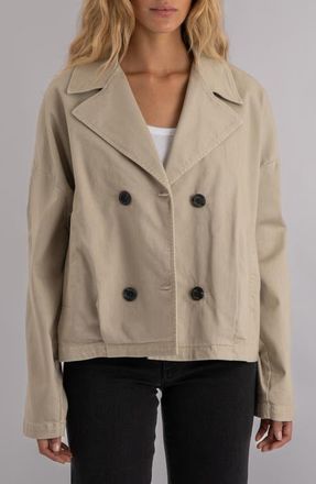 Kut from the Kloth Willow Notch Collar Double Breasted Jacket in Oak at Nordstrom, Size X-Small