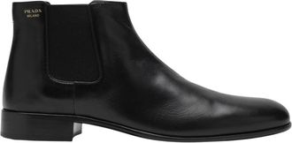 Prada Tronchetti - Dames - Chelseaboots - Zwart - 36 EU - Leer - Schoenen
