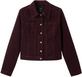 Mango Stitch Velvet Jacket in Wine at Nordstrom Rack, Size Medium