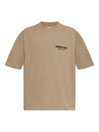 Fear of God logo-detail T-shirt - unisex - Cotton - M - Neutrals