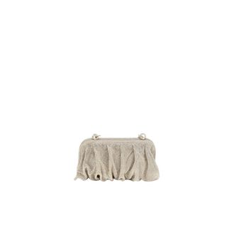 Benedetta Bruzziches Met kristallen versierde clutch - Dames - Tassen - Grijs - Maat: ONE Size
