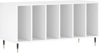 vidaXL Mueble para discos madera contrachapada blanco 100x38x48 cm Vidaxl