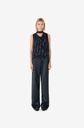 Iro Ornelia Halter Top in Black/Lurex Dark Grey at Nordstrom, Size X-Small Eu