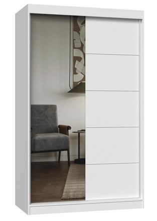 Topeshop Paolo - Armadio 2 Ante Scorrevoli - 1 Specchio - Larghezza 120 Cm - Cabina Armadio 2 Ante