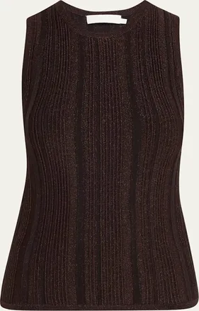 Zimmermann Lucky Metallic Racer Tank Top