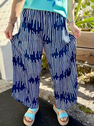 Iguana Wide Leg Pant In Indigo