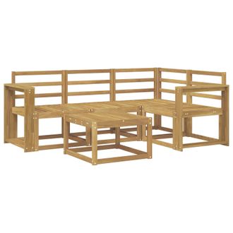 vidaXL Conjunto De Sof&aacute;s De Exterior 5 Pcs Blanco 59 X 59 X 37 Cm Vidaxl