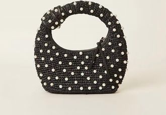 BTB Los Angeles Womens Maeve Pearl Hobo Bag In Black