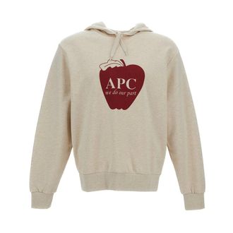 A.P.C. Hoodies, male, Beige, Size: L Hoodies