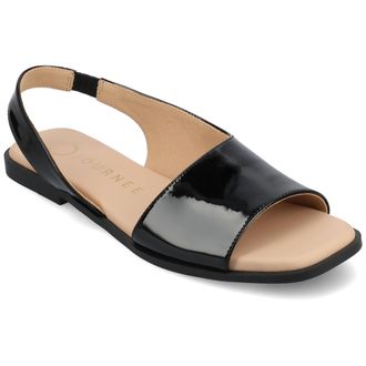 Journee Collection Women & apos;s Brinsley Medium and Wide Width Flat Sandals