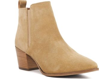 Dune London Womens Ladies Parlure - Suede Western Boots - Sand - Size UK 4