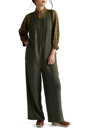 Seasalt Cornwall Salt Air Wide Leg Linen Jumpsuit in Beech at Nordstrom, Size 10 Us