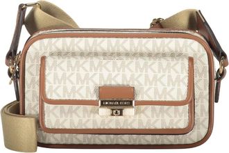 Michael Kors Tassen, Dames, Beige, ONE Size, Polyester, Stijlvolle Crossbody Tas met Kaartsleuven