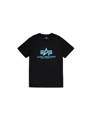 Alpha Industries T-Shirt ALPHA INDUSTRIES Basic T-Shirt BL, Herren, Gr. XXL, schwarz (schwarz, blau), Obermaterial: 100% Baumwolle, Shirts T-Shirt