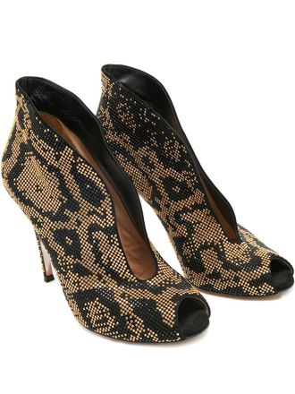 Gianvito Rossi sculpted peep-toe sandals - Black