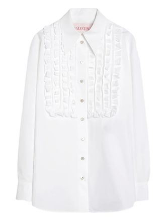 Valentino Garavani Camicia con ruches - Bianco