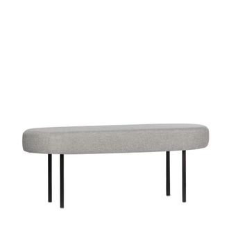 Klast Banco de tela gris 97x38 cm