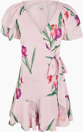 Ted Baker Womens W Mini Dress Ld99 - Pink - Size: 10