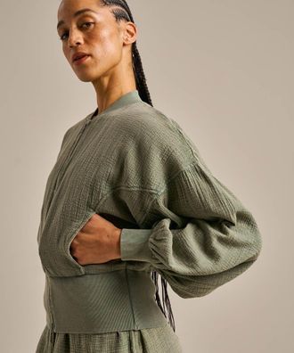 BAM Breathable Cotton Gauze Bomber Jacket - X-Small