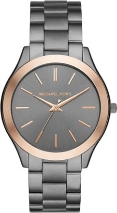 Michael Kors MK8576 Slim Runway Unisex 44mm Gunmetal Watch - Grey Stainless Steel - One Size