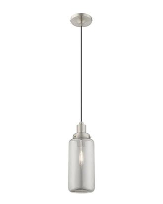 Livex Lighting Livex Art Glass 1 Lt Brushed Nickel Mini Pendant