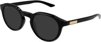 Gucci Ronde Zonnebril - Heren - Zonnebrillen - Zwart - 48 MM - Accessoires