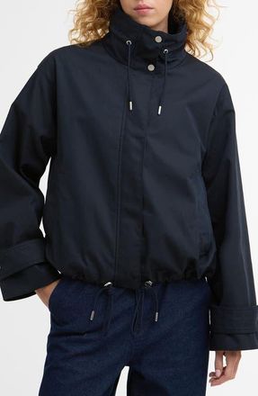 Barbour Bronwyn Showerproof Rain Jacket in Dark Navy/Dress Navy Tartan at Nordstrom, Size 10 Us