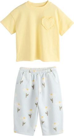 Next Kids T-Shirt & Daisy Pants Set in Yellow at Nordstrom, Size 1.5-2Y
