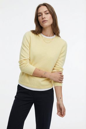 Only Strickpullover ONLY ONLLOYAL LS ONECK KNT NOOS, Damen, Gr. L, sunlight detail:melange, Strick, Obermaterial: 80% Polyester, 20% Nylon, meliert, normal