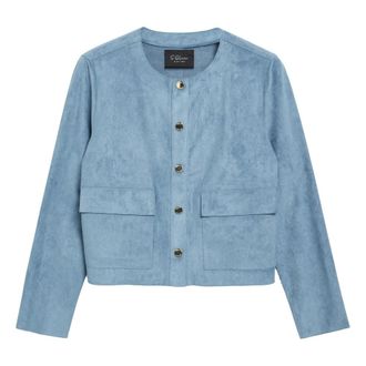 s.Oliver Indoor Jacket - Dames - Zomerjassen - Blauw - L - Wol - Jassen