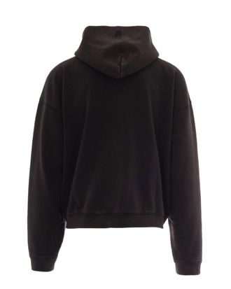 Represent Mens Hooded Sweatshirt Initial Boxy Zip Coffee Cotton Sweatshirts Sweater