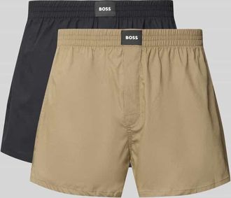 HUGO BOSS Boxershorts aus reiner Baumwolle im 2er-Pack in Camel, Gr&ouml;&szlig;e XXL