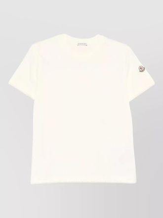 Moncler lace trim top round neck short sleeves