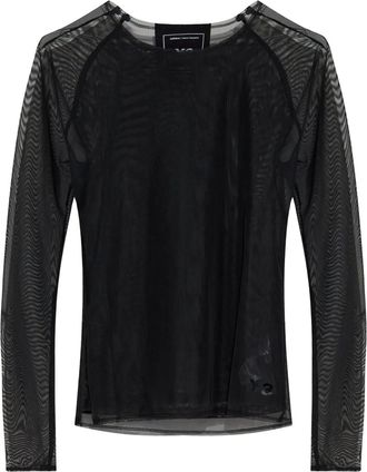 Yohji Yamamoto Top a maniche lunghe - Nero