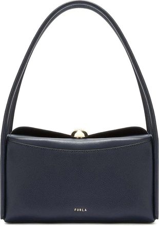 Furla Nicole M Boston Shoulder Bag In Blue Leather