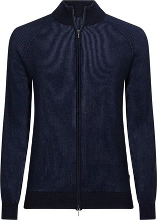 Cavallaro Romano Full Zip Vest - Heren - Truien - Blauw - Maat: 2XL Katoen