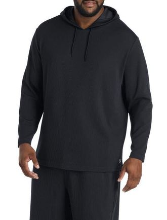 Reebok Big & Tall Everywhere Performance Textured Hoodie in Black at Nordstrom, Size 2X Big
