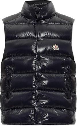 Moncler Tibb Down Vest - Heren - Bodywarmers - Zwart - M - Leer - Jassen