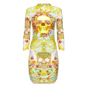 Philipp Plein Kleedjes, Dames, Veelkleurig, S, Short Dress Baroque