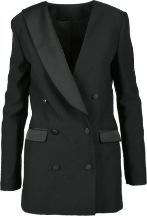 Costume National Hedendaagse jas - Dames - Blazers - Zwart - M - Polyester - Jassen