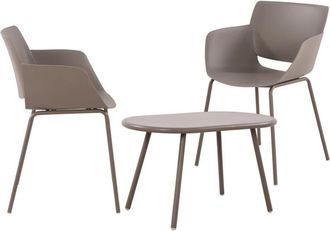 Clp Clp - Grupo De Asientos Velvena Gris Topo 2 Sillas