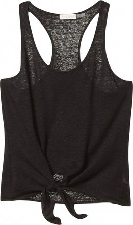 Ramy Brook Womens Mellie Tank Top With Tie Front In Black