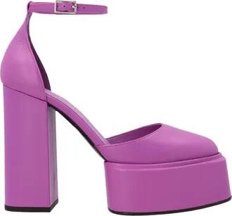3Juin Purple Leather High Heel Womens Pumps