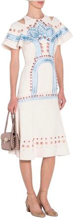 Temperley London London Cream Embroidered Juniper Dress Size S