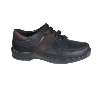 Mephisto Ergonomische Brede Veterschoenen - Zwart - Heren - Veterschoenen - Zwart - 40 EU - Leer - Schoenen