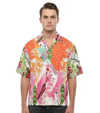 Dsquared2 Multicolor Regular Printed Shirt