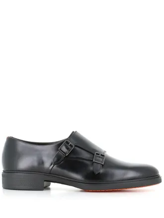 Santoni Monks con doppia fibbia - Nero