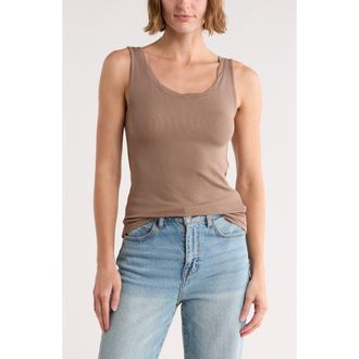 Splendid Chiara Crop Tank in Hazelnut Brown at Nordstrom Rack, Size X-Small